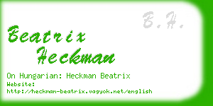 beatrix heckman business card